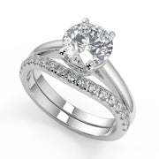Aria 4 Prong Solitaire Round Cut Diamond Engagement Ring - Nivetta